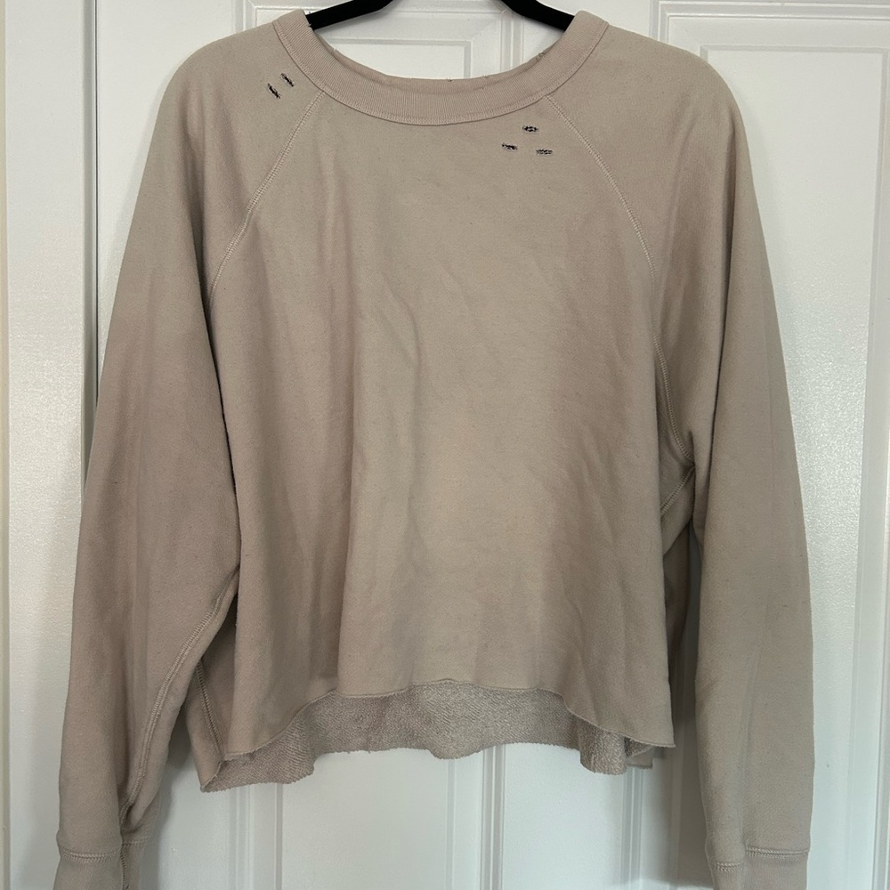Distressed Crew Neck Sweater